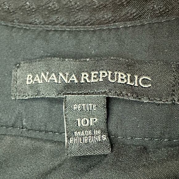 Banana Republic Skirt 10 Petite Black Skater BR Textured Flare A-line Mini Short - Picture 9 of 14